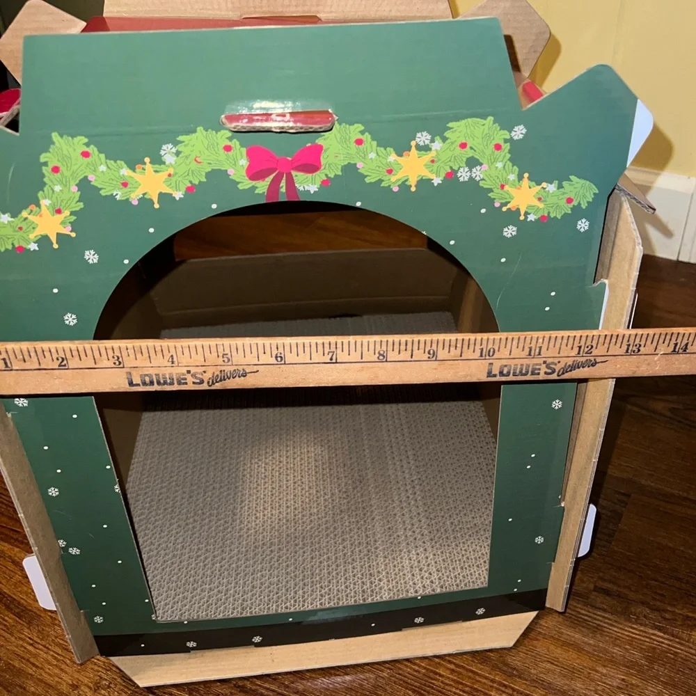 Merry Makings by Petco Holiday Train Cardboard Cat Scratcher Corrugated Base